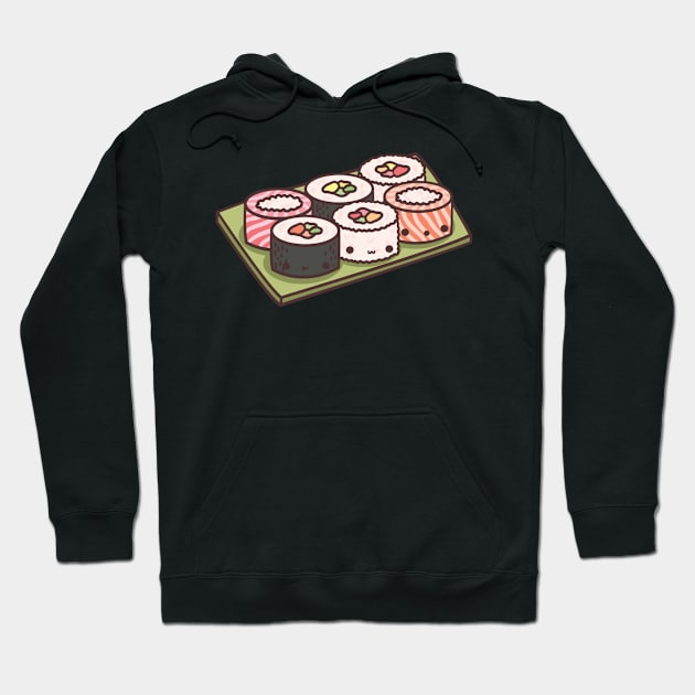 Kawaii Sushi Rolls Hoodie by mohu